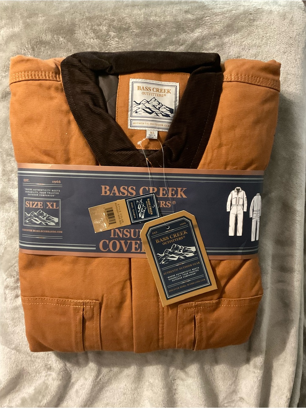 Men's Insulated Coveralls - Bass Creek - Brown/Tan